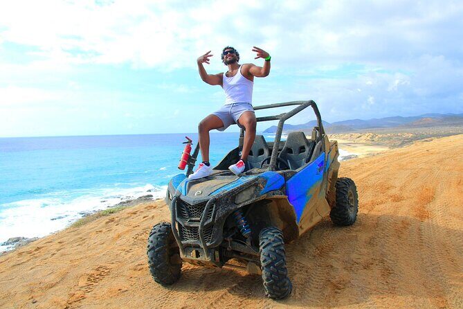 Beach UTV and Sky Bike Combo in Cabo - Playa Migriño stop: dunes, sunsets, and whale-season sightings