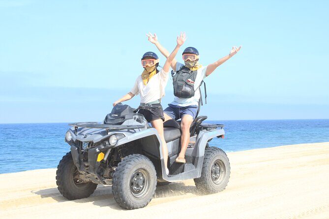 Los Cabos Beach & Desert Tour in Automatic ATV + Tequila Tasting - The route you can expect: desert cactus, mountains, then white-sand ocean time
