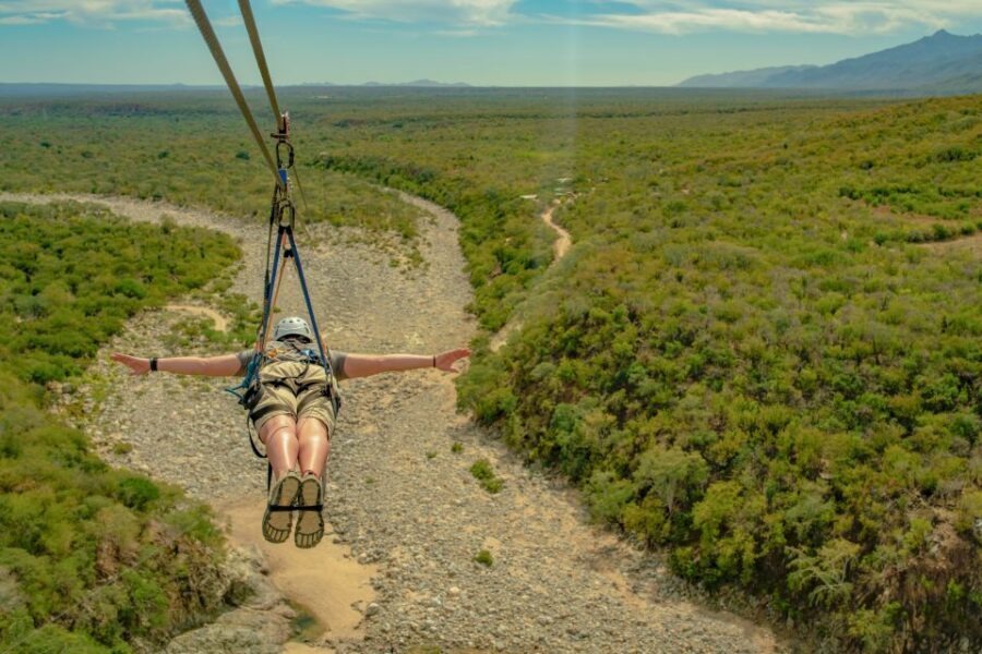 Los Cabos: Zip Lines and UTVs with Mexican Lunch and Drinks - Every canyon stop: bridges, climbing, Tarzan swing, and rappelling