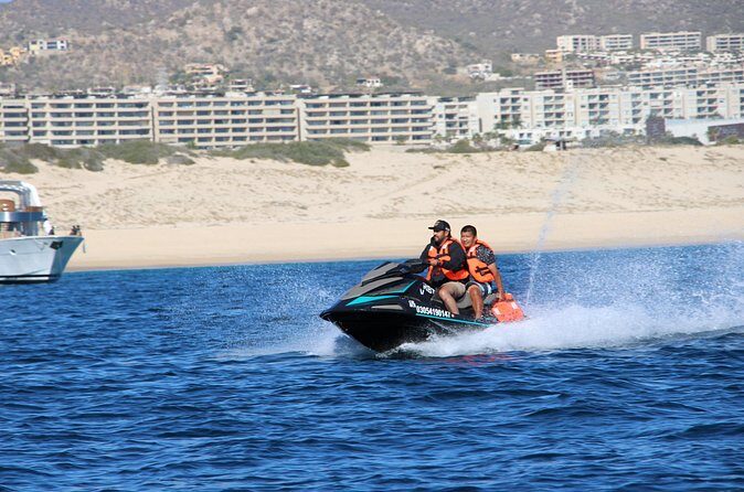 New Jetski Adventure in Cabo San Lucas Bay with Hotel Pickup 1hr - The Yamaha jetski setup and the safety approach that matters