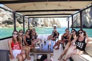 Private Cabo 35ft cat experience Food and open bar included! - Boat, crew, and onboard comfort at the G Dock meeting point